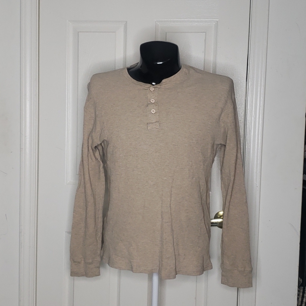 J. Crew Beige Thermal Longsleeve Top Medium